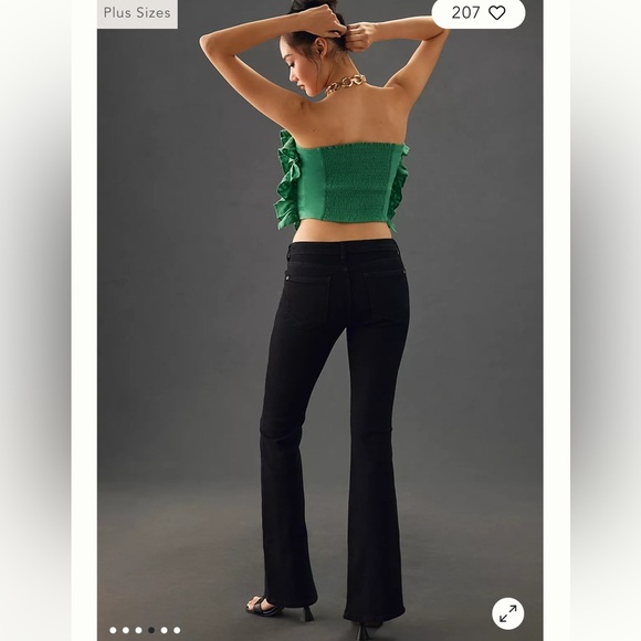 Pilcro by Anthropologie - The Icon Flare Jeans - Black Wash - Size 23 Tall - NWT - Picture 5 of 13